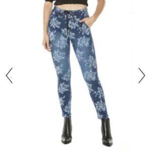Juicy Couture Blue Floral Jeans NWT